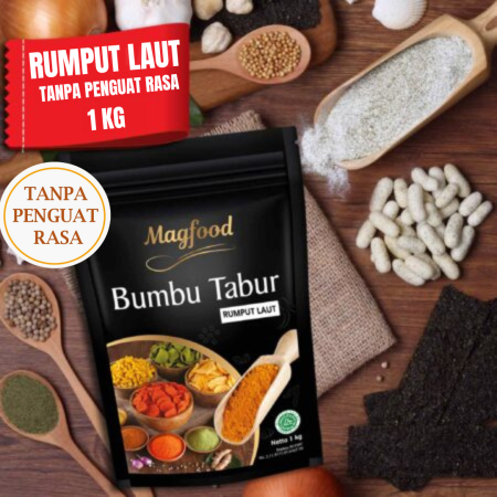 MAGFOOD BUMBU TABUR RASA RUMPUT LAUT TANPA PENGUAT RASA KEMASAN 1 KG