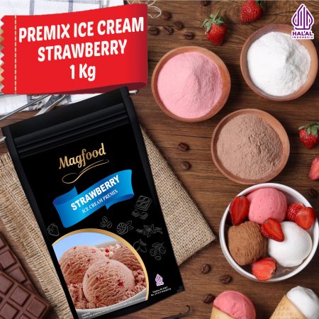 MAGFOOD PREMIX ICE CREAM STRAWBERRY 960 GRAM