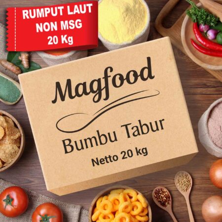 MAGFOOD NON MSG PACKAGING OF SEAWEED FLAVOR TABUR PACKING 20 KG @ 82.000/KG