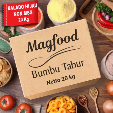 MAGFOOD SEASONING POWDER GREEN BALADO FLAVOR NON MSG PACKING 20 KG @ 69.000/KG