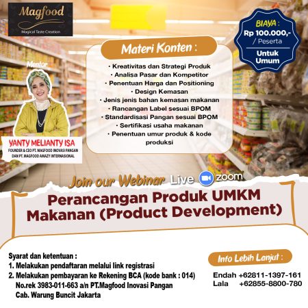 Rekaman - WEBINAR "Perancangan Produk UMKM Makanan (Product Development)"